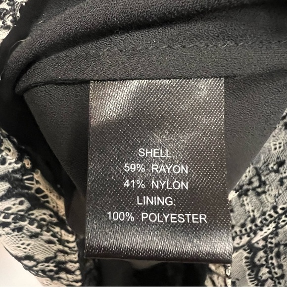 NWT Peruvian Connection Black/Pearl Lace Pencil Skirt w/Full Lining Size 10 - Picture 11 of 16